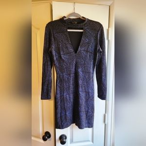 Topshop long sleeve glitter dress